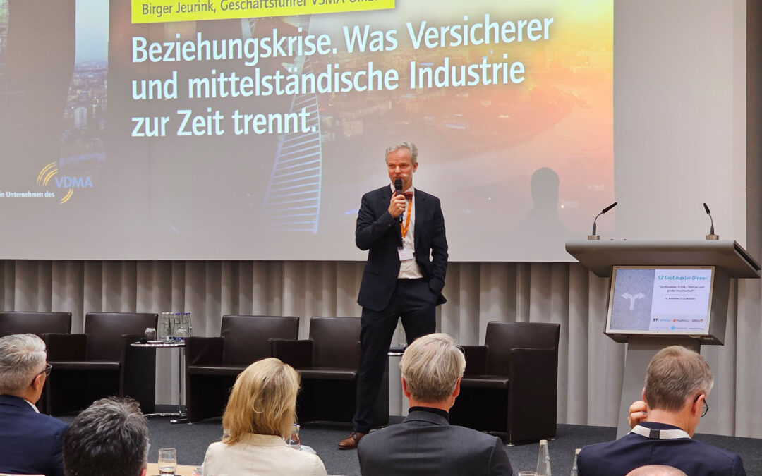 Interview zum SZ-Großmaklerdinner 2024: Birger Jeurink spricht über die „Beziehungskrise“ zwischen Industrieversicherern und Unternehmen